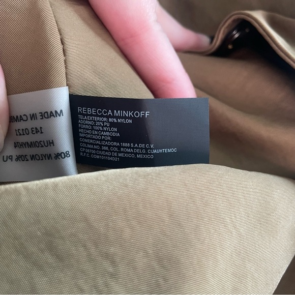 Rebecca Minkoff Nylon Mab Large Drawstring Shoulder Tote Military Tan Brown - Picture 12 of 16